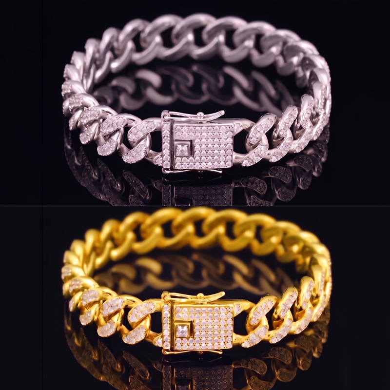 Men's Iced Out Cuban Link Bracelet